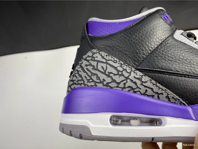 Cheap TBkick Air Black CT8532 050 Retro Purple Jordan Court 3 0729